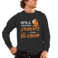 Will Trade Students For Candy Halloween Costume Teacher Men's Long Sleeve T-Shirt, trending gift Will Trade Students For Candy Halloween Costume Teacher Men's Long Sleeve T-Shirt, trending gift