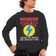 Wonder Teacher Costume Shirt Teacher Halloween Costume Men Women Men's Long Sleeve T-Shirt, trending gift