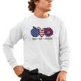 American Flag Teach Love Freedom Preschool Teacher 4th July Men's Long Sleeve T-Shirt, trending gift