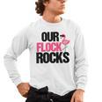 Our Flock Rocks Flamingo Mother's Day Teacher Men's Long Sleeve T-Shirt, trending gift