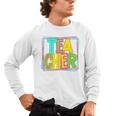 Neon Retro Teacher Cute Teacher Team New Teacher Back To Sch Men's Long Sleeve T-Shirt, trending gift Neon Retro Teacher Cute Teacher Team New Teacher Back To Sch Men's Long Sleeve T-Shirt, trending gift