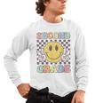 Second Grade Teachers Boys Girls Smile Face 2nd Grade Team Men's Long Sleeve T-Shirt, trending gift