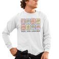 Basic Sign Language Speech Pathology Aac Sped Teacher Men's Long Sleeve T-Shirt, trending gift Basic Sign Language Speech Pathology Aac Sped Teacher Men's Long Sleeve T-Shirt, trending gift