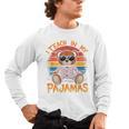 I Teach In My Pajamas Teacher Sunset Bear Retro Men's Long Sleeve T-Shirt, trending gift