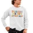 Teaching Is My Superpower Vintage Groovy University Teacher Men's Long Sleeve T-Shirt, trending gift