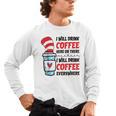I Will Drink Coffee Here Or There Funny Teacher Teaching Men Women Girls Kids Men's Long Sleeve T-Shirt, trending gift