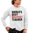 World's Best Okayest Teacher ACY025a For Men Women Men's Long Sleeve T-Shirt, trending gift World's Best Okayest Teacher ACY025a For Men Women Men's Long Sleeve T-Shirt, trending gift