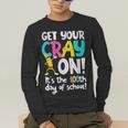 100th Day Of School Get Your Cray On Teacher Men's Long Sleeve T-Shirt, funny gift 100th Day Of School Get Your Cray On Teacher Men's Long Sleeve T-Shirt, funny gift