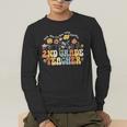 2nd Second Grade Teacher Appreciation Teaching Wildflowers Men's Long Sleeve T-Shirt, funny gift