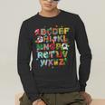 ABCs Learning Kindergarten Teacher Christmas Lights Alphabet For Men Women Kids Men's Long Sleeve T-Shirt, funny gift