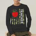 American Flag Camouflage Teacher Patriotic 4th Of July Men's Long Sleeve T-Shirt, funny gift