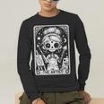 Artist Tarot Card Skeleton Painter Art Teacher Witchy Men's Long Sleeve T-Shirt, funny gift