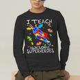 Autism Awareness Teacher I Teach Awesome Superheroes Men's Long Sleeve T-Shirt, funny gift