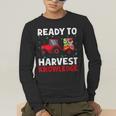 Back To School Teacher Farming Tractor Farmer Kids 100th Day Men's Long Sleeve T-Shirt, funny gift