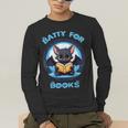 Batty About Books Lover Teacher Librarian Bookish Halloween For Men Women Kids Men's Long Sleeve T-Shirt, funny gift