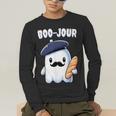 Boo Jour Ghost French Teacher Vintage Teacherlife Groovy Men's Long Sleeve T-Shirt, funny gift