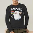 Books Halloween Librarian Teacher Reader Reading Book Lover Men's Long Sleeve T-Shirt, funny gift