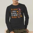 My Broom Broke So Now I Teach Music Teacher Halloween Men's Long Sleeve T-Shirt, funny gift