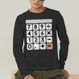 Calculator Easy Halloween Costume For Math Teacher Men's Long Sleeve T-Shirt, funny gift