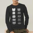 Cat Themed Artist Value Scale Educational Art Teacher Men's Long Sleeve T-Shirt, funny gift