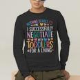 Childcare Teacher Negotiate With Toddlers Daycare Provider Men's Long Sleeve T-Shirt, funny gift