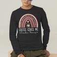 Coffee Gives Me Teacher Powers Leopard Rainbow Teacher Men's Long Sleeve T-Shirt, funny gift Coffee Gives Me Teacher Powers Leopard Rainbow Teacher Men's Long Sleeve T-Shirt, funny gift