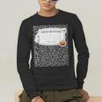 Composition Notebook Costume Adult Halloween For Teacher Men's Long Sleeve T-Shirt, funny gift