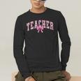 Coquette Bow Back To School First Day Teacher Men's Long Sleeve T-Shirt, funny gift