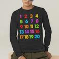 Counting 1-10 Learn To Count Number School Kids Teacher Men's Long Sleeve T-Shirt, funny gift