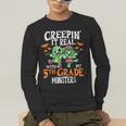 Creepin It Real Monster School 5th Grade Teacher Halloween Men's Long Sleeve T-Shirt, funny gift