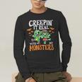 Creepin It Real Monster School Teacher Principal Halloween Men's Long Sleeve T-Shirt, funny gift