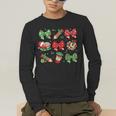 Cute Coquette Pencil Bow Christmas School Teacher Student Men's Long Sleeve T-Shirt, funny gift