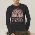 Cute Daycare Teacher Rainbow Leopard Print Childcare Worker Men's Long Sleeve T-Shirt, funny gift Cute Daycare Teacher Rainbow Leopard Print Childcare Worker Men's Long Sleeve T-Shirt, funny gift