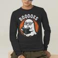 Cute Ghost Book Reading Books Lover Retro Halloween Teacher Men's Long Sleeve T-Shirt, funny gift Cute Ghost Book Reading Books Lover Retro Halloween Teacher Men's Long Sleeve T-Shirt, funny gift
