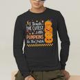 Cute Teacher Halloween For Women Men Teacher Pumpkin Men's Long Sleeve T-Shirt, funny gift