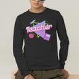 Cute Teacher Shirt 80's 90's Style Retro Old School Teacher For Men Women Men's Long Sleeve T-Shirt, funny gift