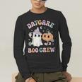 Daycare Boo Crew Groovy Halloween Floral Ghost Kid Teacher Men's Long Sleeve T-Shirt, funny gift