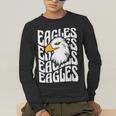Eagles School Sports Fan Team Spirit Teacher Parent Student Men's Long Sleeve T-Shirt, funny gift