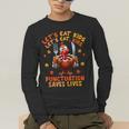 Eat Kids Punctuation Saves Lives Thanksgiving Turkey Teacher Men's Long Sleeve T-Shirt, funny gift
