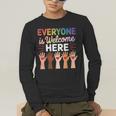 Everyone Is Welcome Here Shirt Teacher Men's Long Sleeve T-Shirt, funny gift Everyone Is Welcome Here Shirt Teacher Men's Long Sleeve T-Shirt, funny gift
