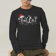 FA LA8 Christmas Santa Fa La Math Teacher Student Men's Long Sleeve T-Shirt, funny gift