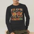 Fall In Love With Learning Retro Autumn Thanksgiving Teacher Men's Long Sleeve T-Shirt, funny gift Fall In Love With Learning Retro Autumn Thanksgiving Teacher Men's Long Sleeve T-Shirt, funny gift