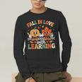 Fall In Love With Learning Shirt Autumn Thanksgiving Teacher Men's Long Sleeve T-Shirt, funny gift