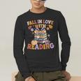 Fall In Love With Reading Halloween Stack Of Book Teacher Men's Long Sleeve T-Shirt, funny gift Fall In Love With Reading Halloween Stack Of Book Teacher Men's Long Sleeve T-Shirt, funny gift