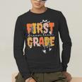 First Grade Dream Retro Team Fall Halloween Spooky Teachers Men's Long Sleeve T-Shirt, funny gift