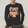 First Grade Fall Floral Coquette Bow Teachers Students Men's Long Sleeve T-Shirt, funny gift