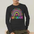 First Grade Rainbow Girls Boys Teacher Team 1st Grade Squad Men's Long Sleeve T-Shirt, funny gift