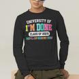 Fun University Of I'm Done Class Of 2025 Teacher Retirement Men's Long Sleeve T-Shirt, funny gift