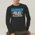 Grammar Police Comma Unit English Teacher Grammar Teacher For Men Women Men's Long Sleeve T-Shirt, funny gift