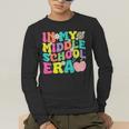 Groovy In My Middle School Era Back To School Teacher Men's Long Sleeve T-Shirt, funny gift
